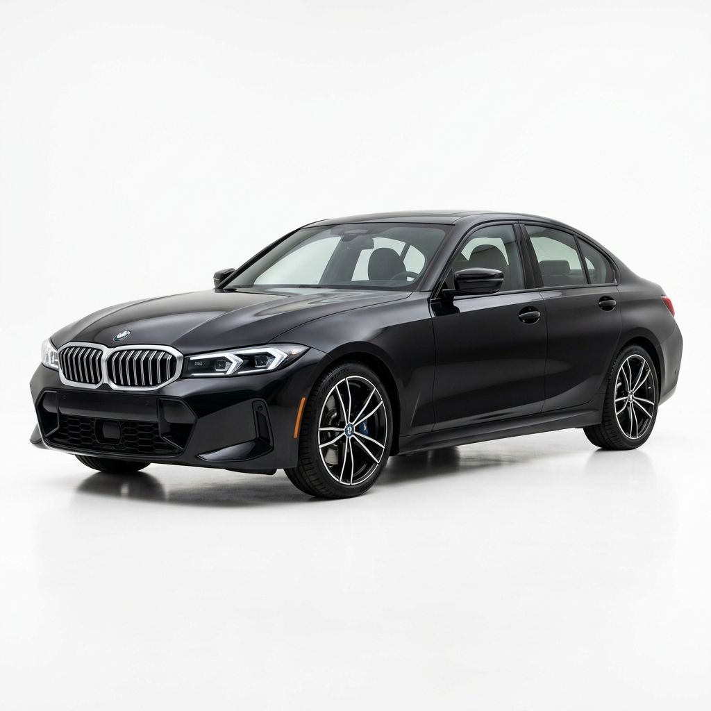 Black BMW premium sedan
