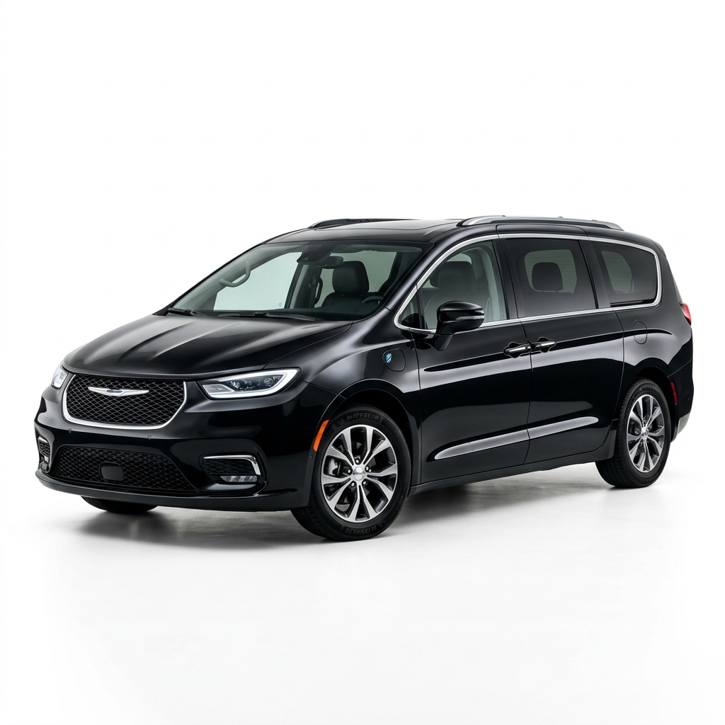 Black Chrysler exclusive minivan